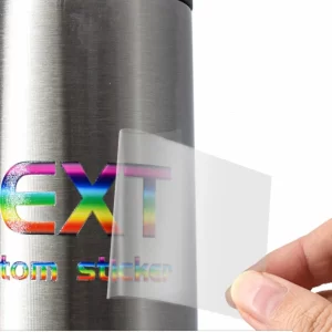 UVDTF printing example on hard surface sticker