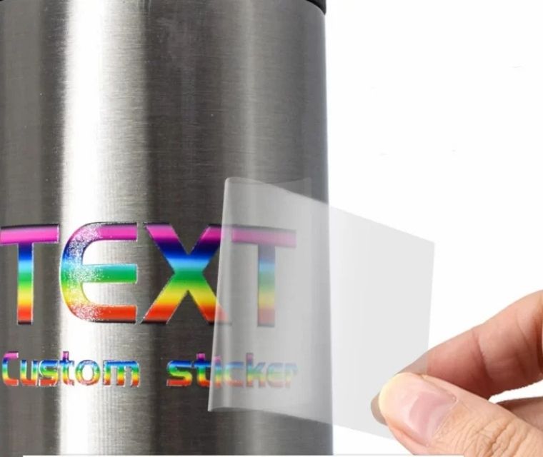 UVDTF printing example on hard surface sticker
